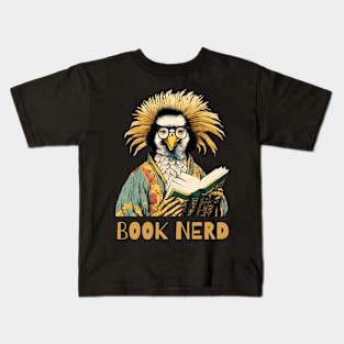 Book nerd pelican design Kids T-Shirt